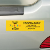 Kindautisme auto vrachtwagen decale sticker. Waars Bumpersticker (Op auto)