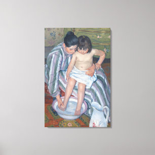 Kindbad, 1893 (olie op doek) canvas afdruk