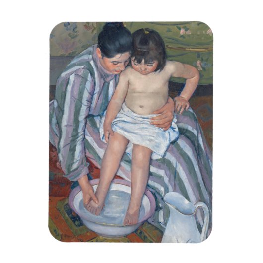 Kindbad, 1893 (olie op doek) magneet (Verticaal)