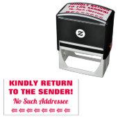 KINDELIJK TERUG NAAR DE SENDER! Rubber Stempel (In situ)