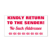 KINDELIJK TERUG NAAR DE SENDER! Rubber Stempel (Design)