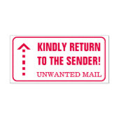 KINDELIJK TERUG NAAR DE SENDER! Rubber Stempel (Design)