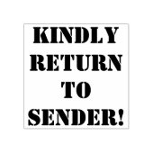 "KINDELIJK TERUG NAAR VERZENDING!" Rubber Stempel (Afrduk)