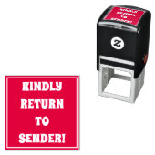 "KINDELIJK TERUG NAAR VERZENDING!" Rubber Stempel (In situ)