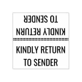 "KINDELIJK TERUG NAAR VERZENDING" Rubberstempel (Afrduk)