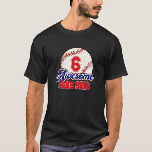 Kinder 06th Birthday Baseball Player 06 Years Old  T-shirt