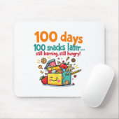 Kinder 100 dagen 100 snacks later 100e schooldag muismat (Met muis)