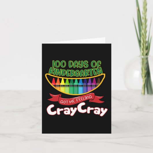 Kinder - 100 dagen Kindergarten hebben me het gevo Kaart (Voorkant)