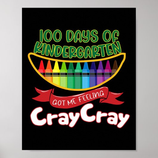 Kinder - 100 dagen Kindergarten hebben me het gevo Poster (Voorkant)