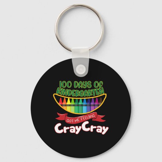 Kinder - 100 dagen Kindergarten hebben me het gevo Sleutelhanger (Voorkant)