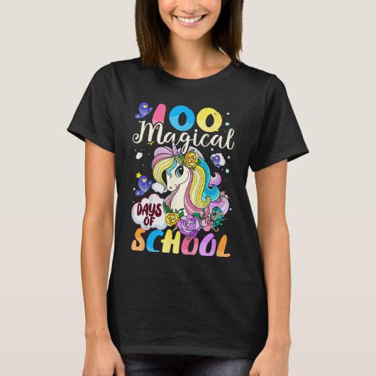Kinder 100 dagen Magisch leren 100 dagen sch T-shirt (Voorkant)