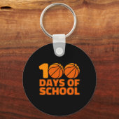 Kinder 100 dagen school Bysketbyll 100ste dag van  Sleutelhanger (Voorkant)