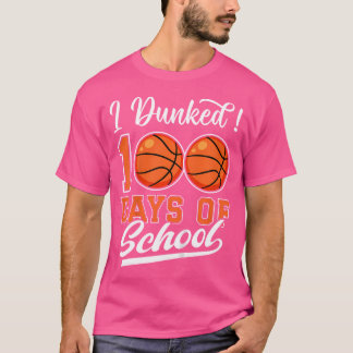 Kinder 100 dagen schoolbasketbal 100e t-shirt