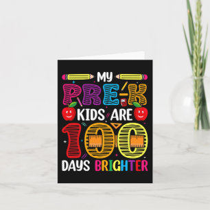 Kinder 100 dagen schoolleraar student kaart