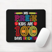 Kinder 100 dagen schoolleraar student muismat (Met muis)