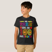 Kinder 100 dagen schoolleraar student t-shirt (Voorkant volledig)