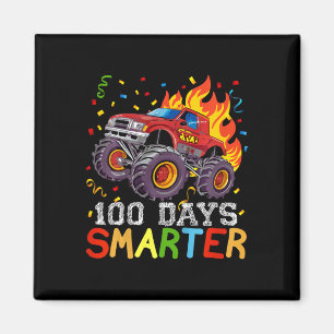 Kinder 100 dagen slimmere jongens monstertruck 100 magneet