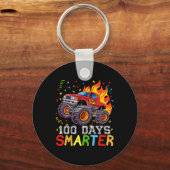 Kinder 100 dagen slimmere jongens monstertruck 100 sleutelhanger (Voorkant)