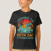Kinder 100 dagen van kleuterschool crushing 100e d t-shirt (Voorkant)