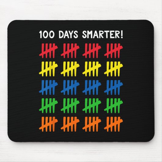 Kinder 100 Dagen van School 100 Tally Marks Muismat (Voorkant)