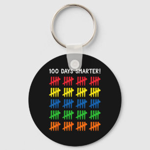 Kinder 100 Dagen van School 100 Tally Marks Sleutelhanger