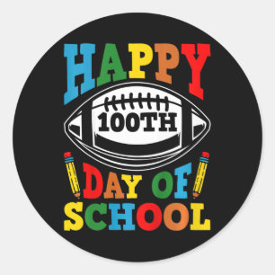 Kinder 100 dagen van school Kinder jongens blij 10 Ronde Sticker
