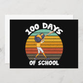 Kinder 100 dagen van schooljongens 100e dag honkba kaart (Voorkant / Achterkant)