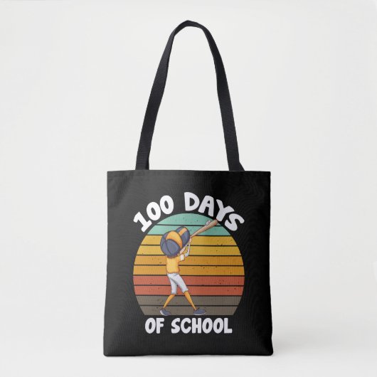 Kinder 100 dagen van schooljongens 100e dag honkba tote bag (Voorkant)