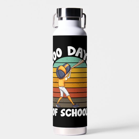 Kinder 100 dagen van schooljongens 100e dag honkba waterfles (Voorkant)