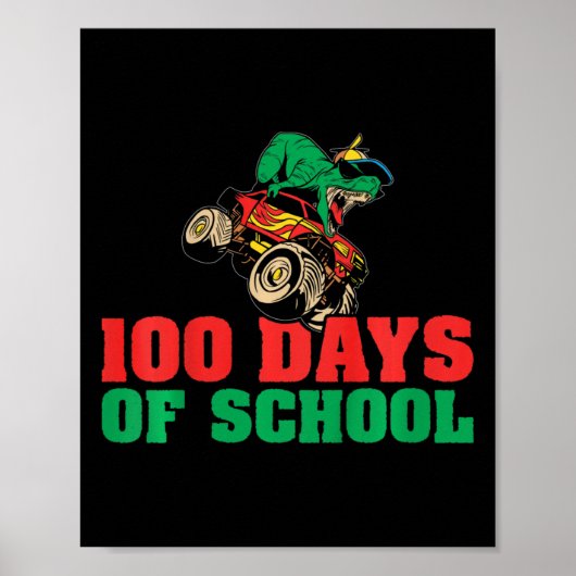Kinder 100 dagen van schooljongens 100ste dag van poster (Voorkant)