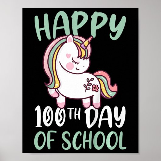 Kinder 100e dag schoolmeisjes 100 dagen poster (Voorkant)