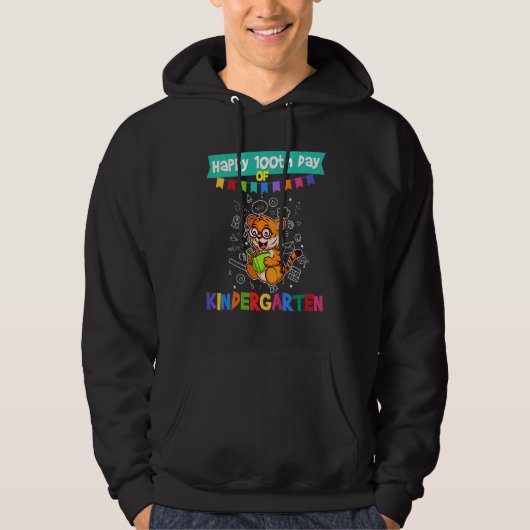 Kinder 100e dag van de kleuterschool Gra Hoodie (Voorkant)