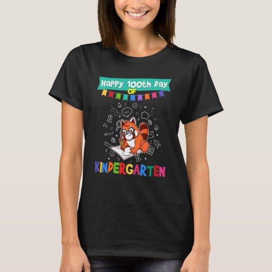 Kinder 100e dag van de kleuterschool Gra T-shirt (Voorkant)