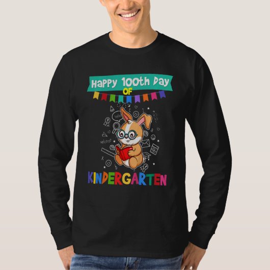 Kinder 100e dag van de kleuterschool Gra T-shirt (Voorkant)