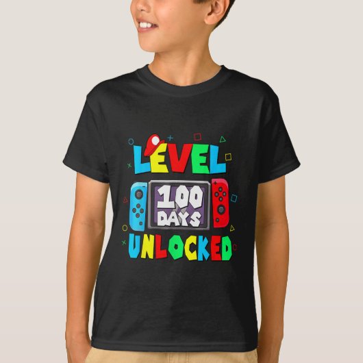 Kinder 100e van school Shirt niveau 100 dagen van (Voorkant)