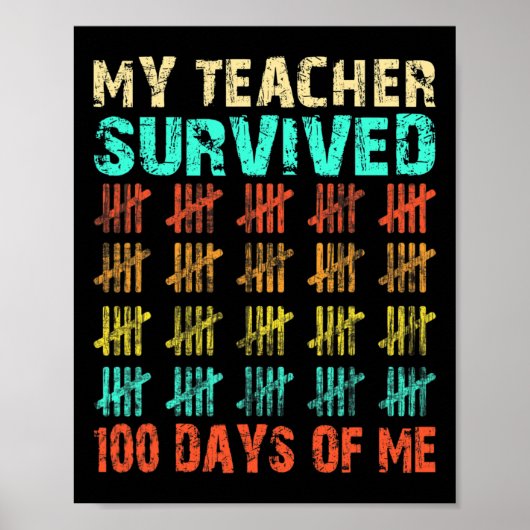 Kinder 100ste dag schoolkostuum 3 poster (Voorkant)