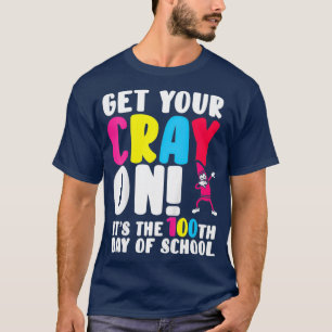 Kinder 100ste dag van de school Cray op Wa Crayon  T-shirt