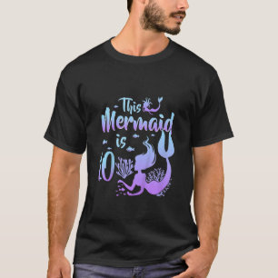 Kinder 10 jaar oud Deze zeemeermin is 10e verjaard T-shirt