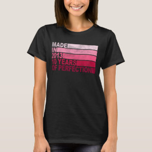 Kinder 10 jaar oude dag geboren in 2013 meisjes 10 t-shirt