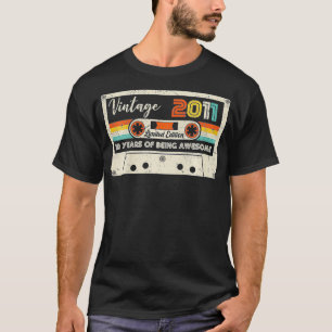 Kinder 10 jaar oude geschenken Vintage 2011 beperk T-shirt