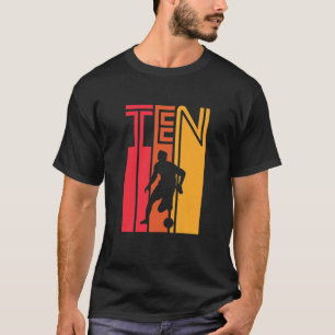 Kinder 10 jaar voetbal cadeau 10e verjaardag Vinta T-shirt