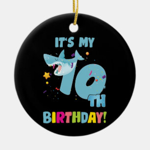 Kinder 10-jarige 10e Baby van de partij bij de haa Keramisch Ornament