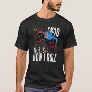 Kinder 10-jarige 10e verjaardag Jongen Monster Tru T-shirt