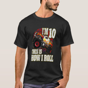 Kinder 10-jarige verjaardag houdt van Monster Truc T-shirt