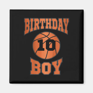 Kinder 10e 10 jaar oud Happy Birthday Boy Bask Magneet