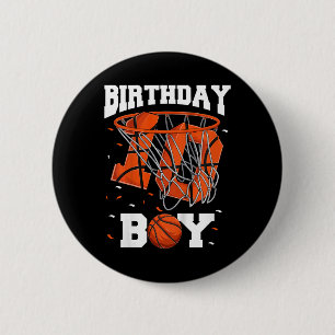 Kinder 10e Verjaardag Basketbal Kinder Ronde Button 5,7 Cm