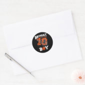 Kinder 10e Verjaardag Basketbal Kinder Ronde Sticker (Envelop)