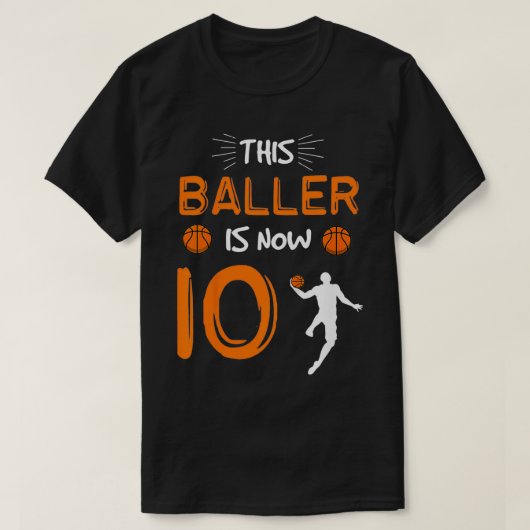 Kinder 10e verjaardag Basketball Gift Deze speler  T-shirt (Design voorkant)