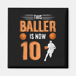 Kinder 10e verjaardag Basketball Player Deze Balle Magneet