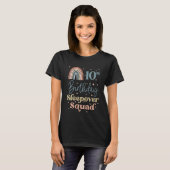 Kinder 10e verjaardag Boho Regenboogslaapzool Pa T-shirt (Voorkant volledig)